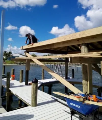 Custom boathouse contractors near Melbourne, Florida