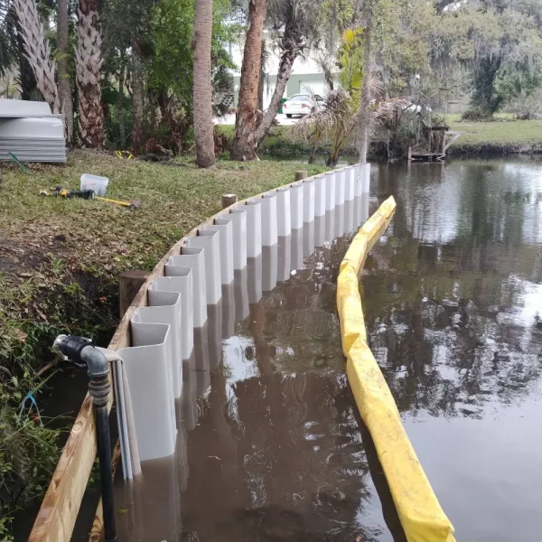 Seawall Construction Project in Melbourne Florida