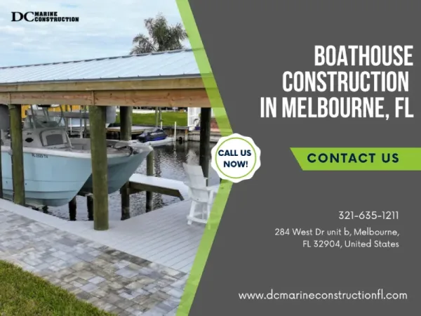 Boathouse construction in Melbourne, Florida