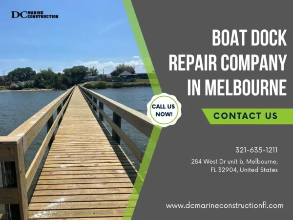 DC Marine Construction boat dock repair company offering professional dock construction and repair services