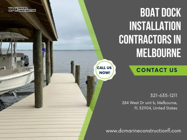 Wooden dock and boat showcasing work by boat dock installation contractors in Melbourne